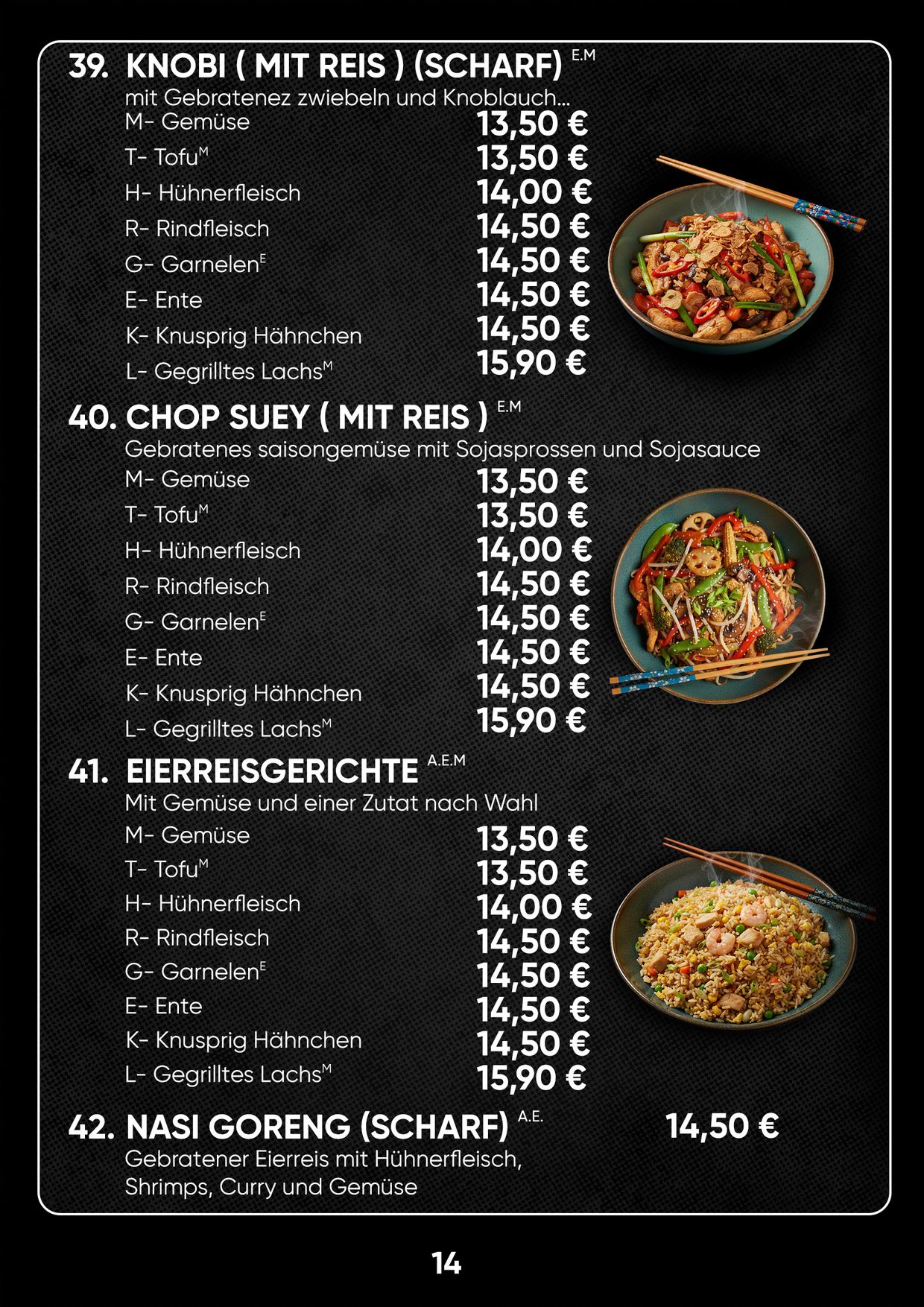 Menu catalogue 15