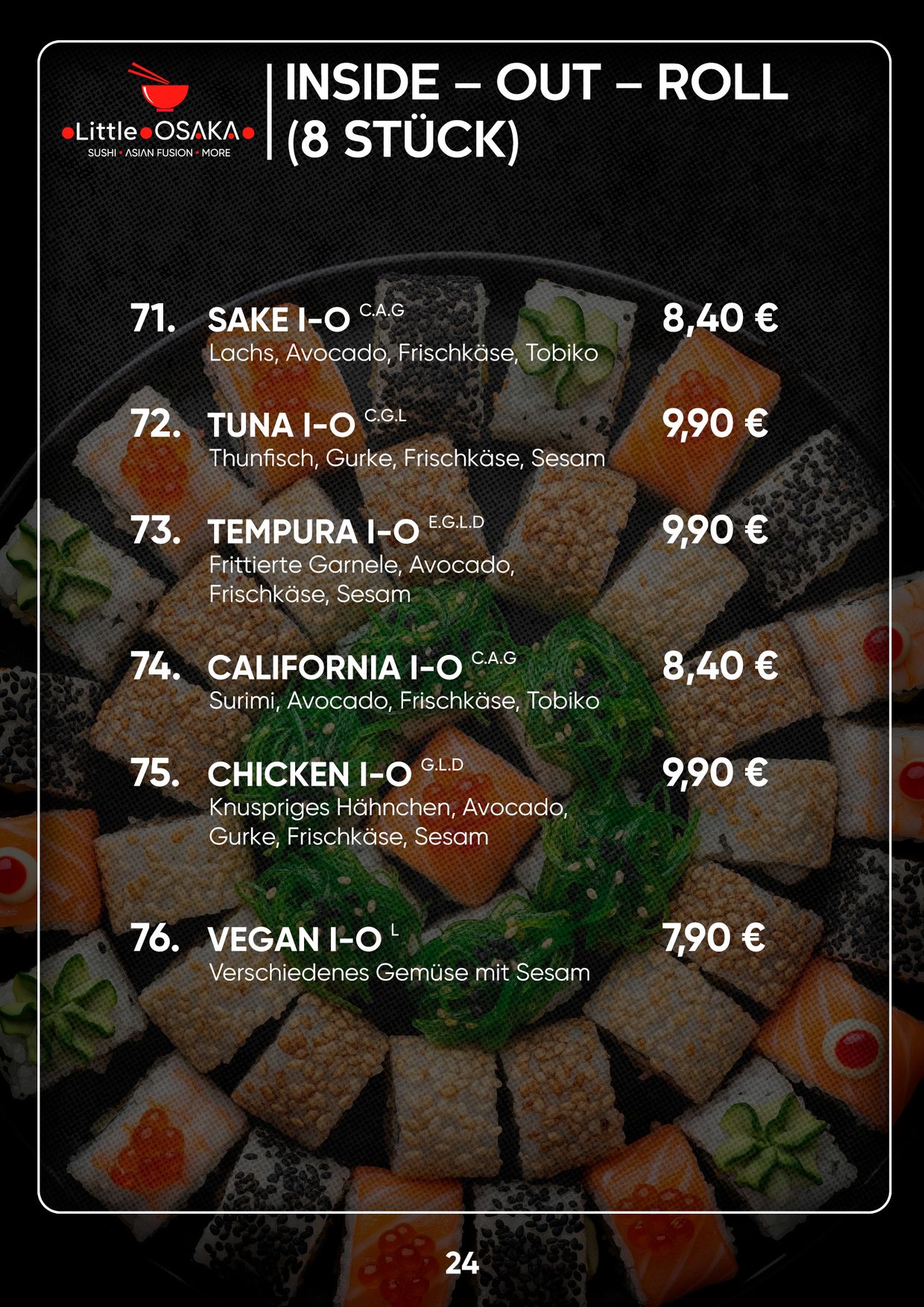 Menu catalogue 25